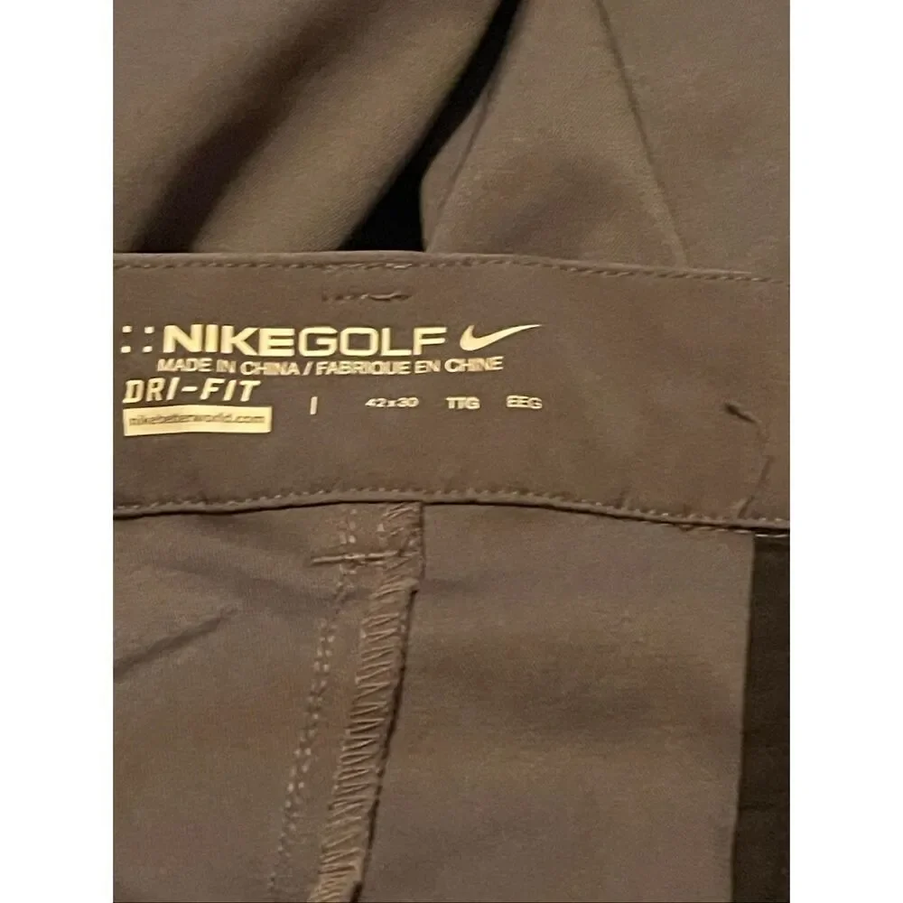 Nike Mens Dri-Fit Performance Stretch Casual Golf Pants Charcoal Gray Size 42x30